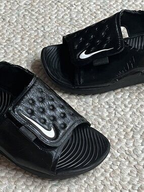 Nike Sunray Adjust Toddler Boy Girl Unisex Size 6C Black Sandals Shoes Slides